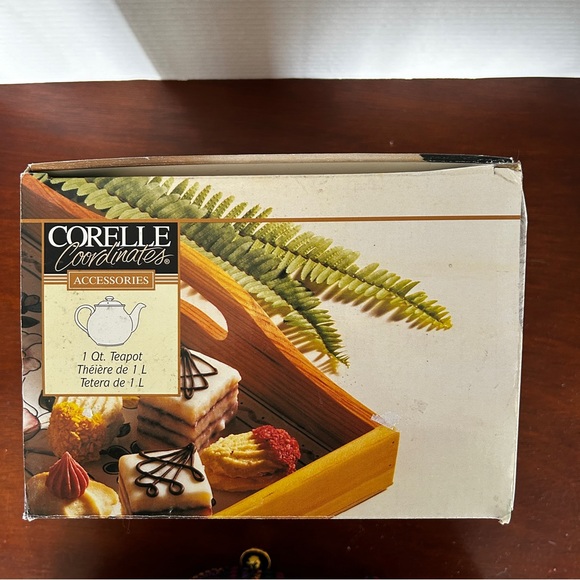 Corelle Coordinates Stoneware White Swirl Teapot Enhancements Pattern - Picture 12 of 16